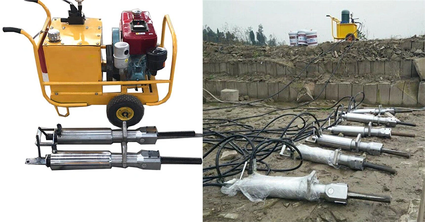 Hydraulic Rock Splitter - Perfect for Breaking Rock & Concrete Darda Same Type Hydraulic Drill Rock Splitter