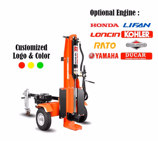 Divisor de madeira durável do ce 34t 7hp do ce do oem/odm divisor rápido hidráulico do log viu o divisor manual do log da gasolina do processador de lenha