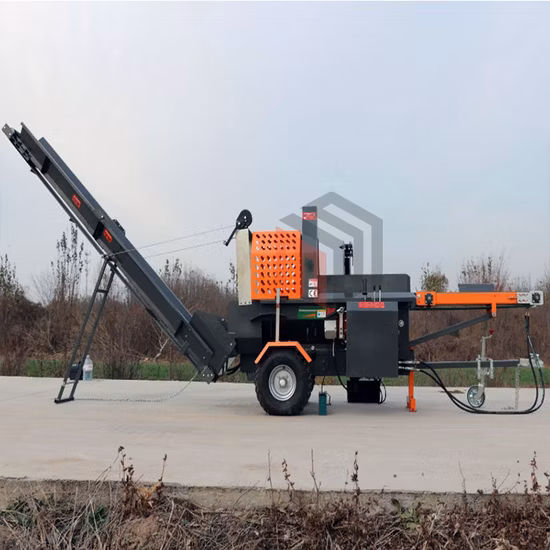 Máquinas florestais 8t 12ton 20t 25t 30t 50t Tratores desenhados a gasolina elétrica hidráulica diesel divisor de madeira móvel com TUV CE